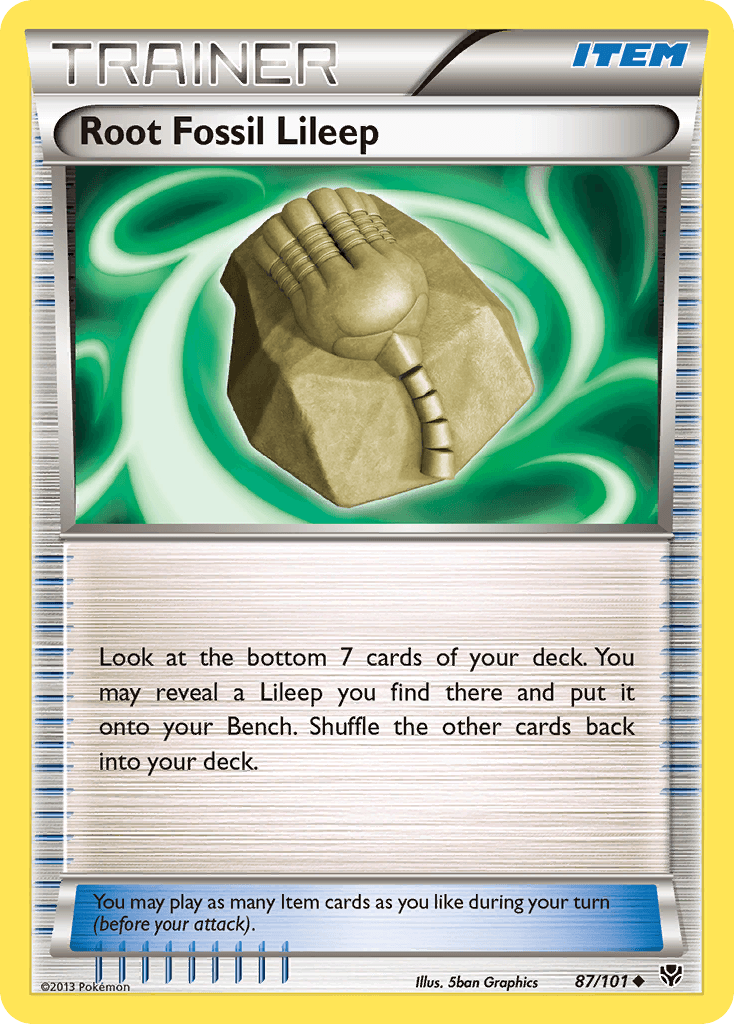 Root Fossil Lileep Plasma Blast card