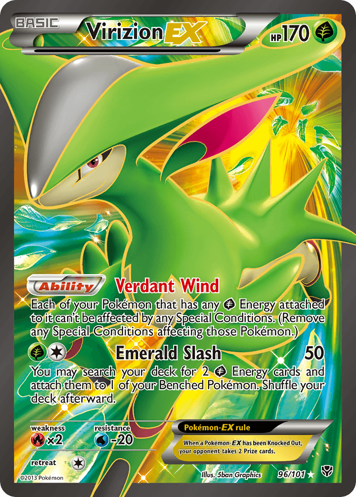 Virizion-EX Plasma Blast card