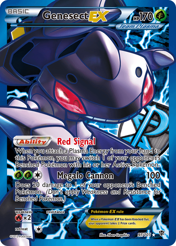 Genesect-EX Plasma Blast card