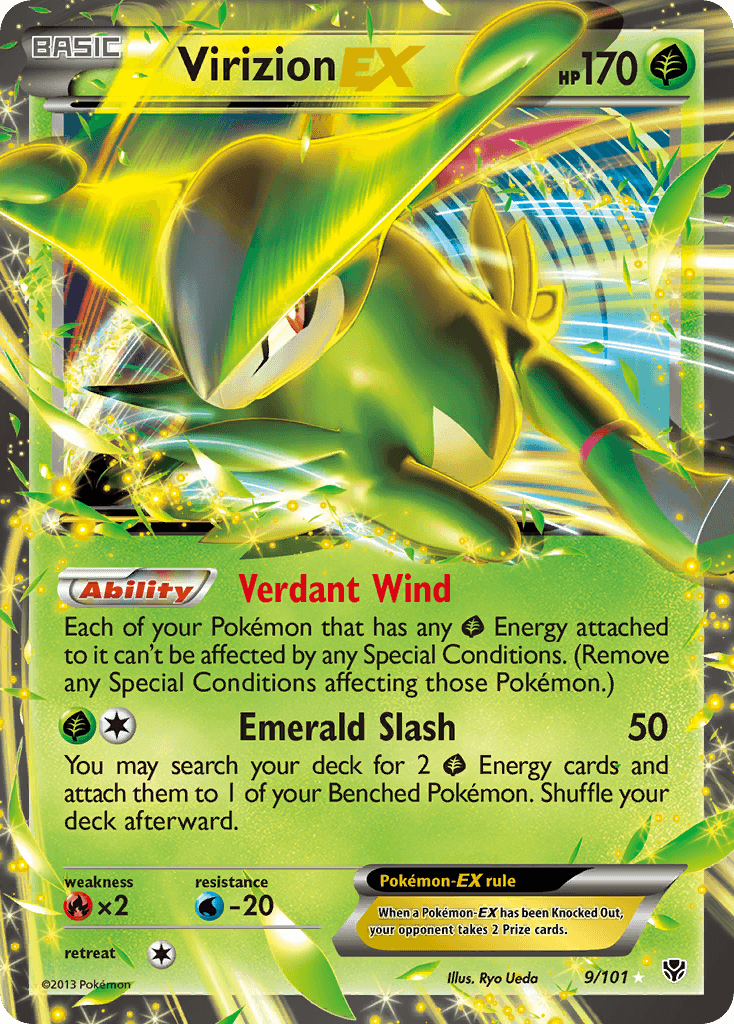 Virizion-EX Plasma Blast card