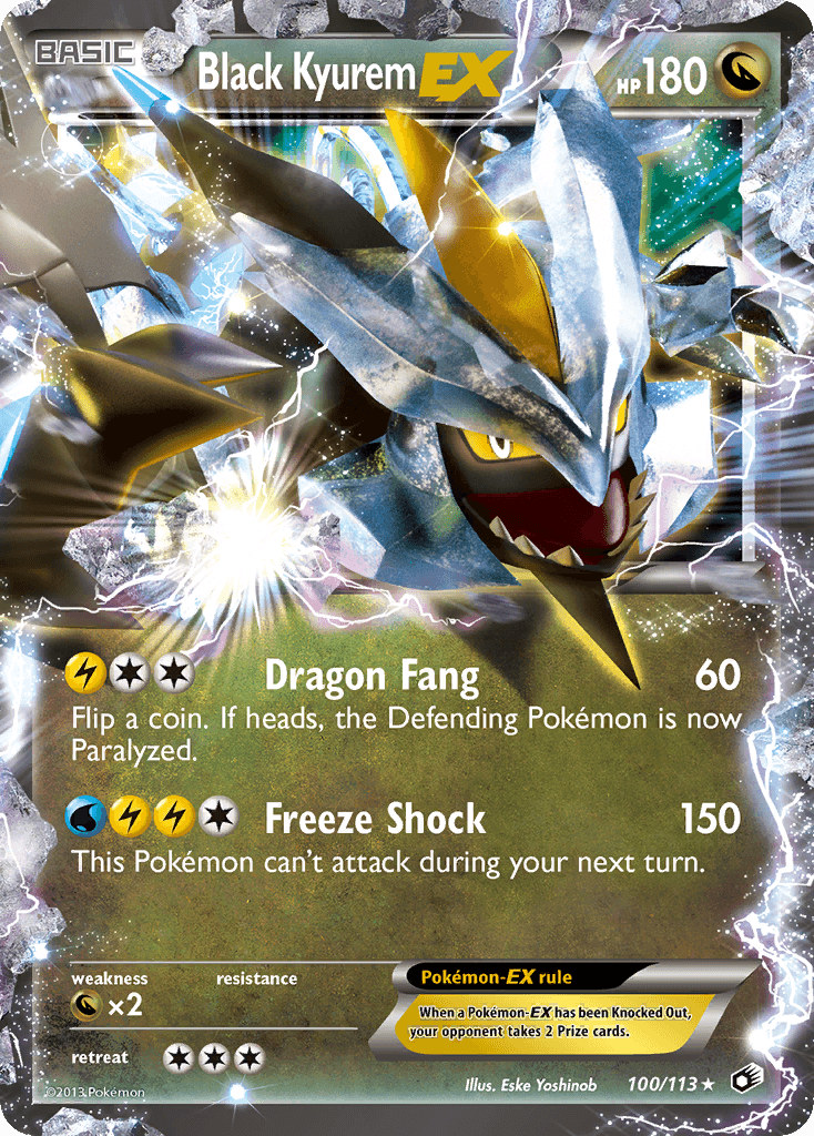 Black Kyurem-EX Legendary Treasures card