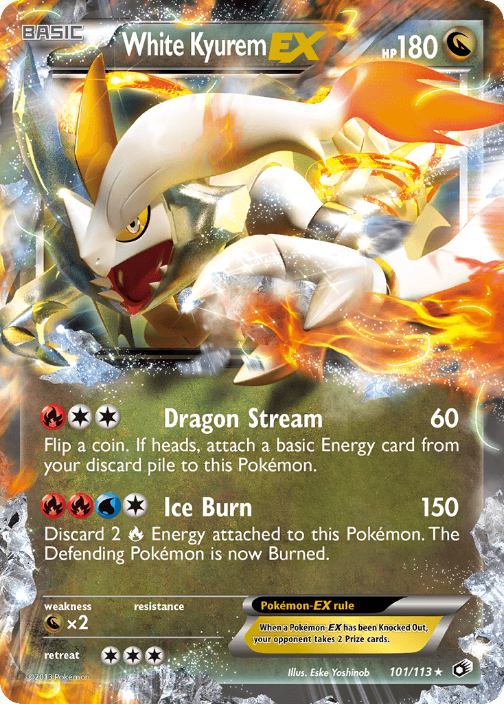 White Kyurem-EX Legendary Treasures card
