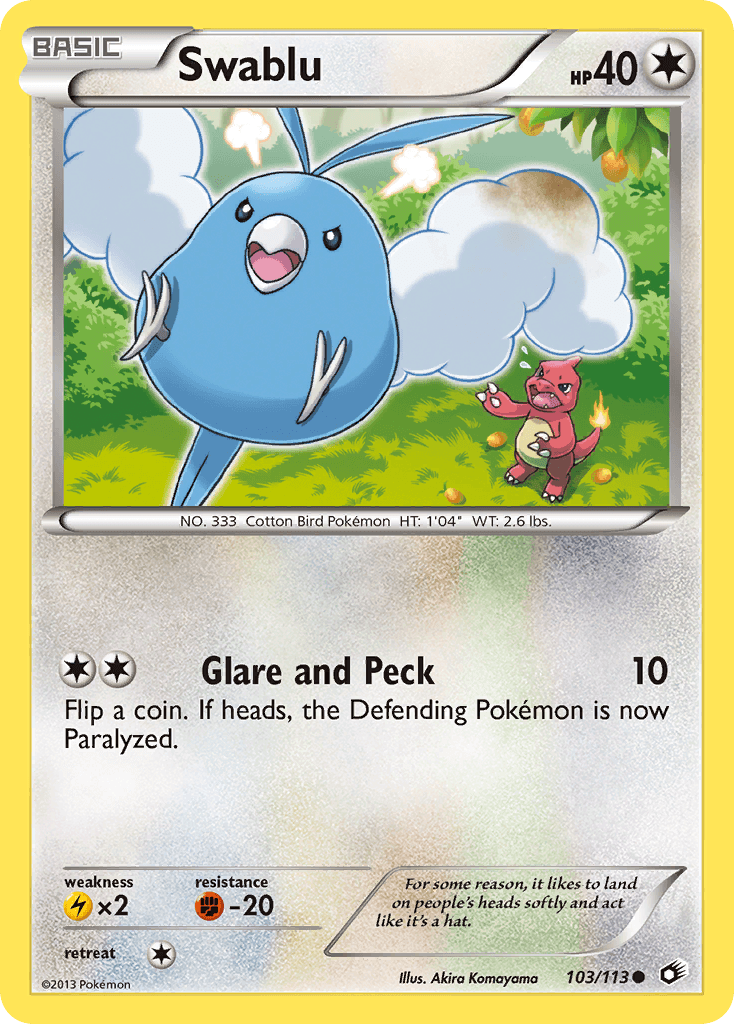 Swablu Legendary Treasures card