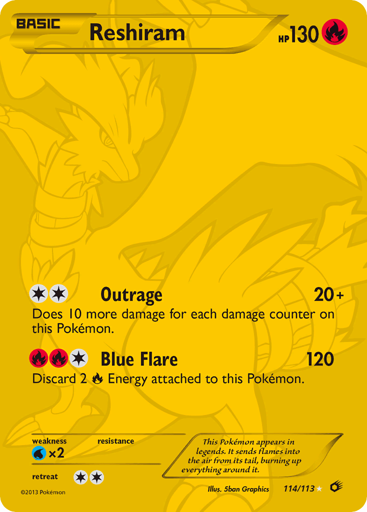 Reshiram Legendary Treasures card
