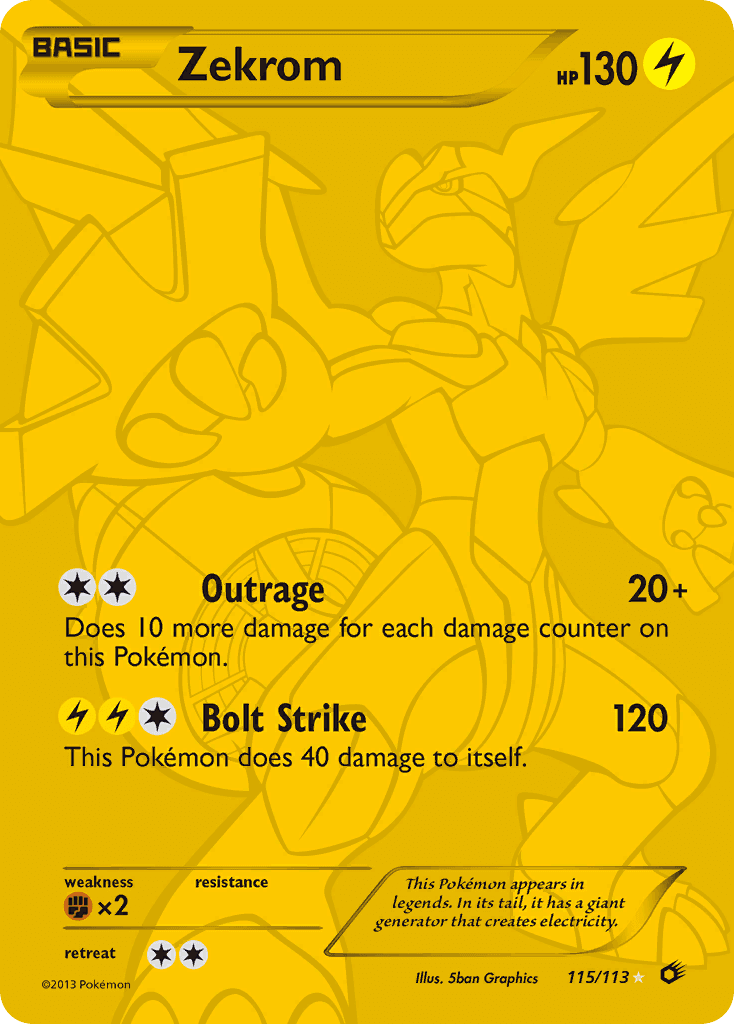 Zekrom Legendary Treasures card