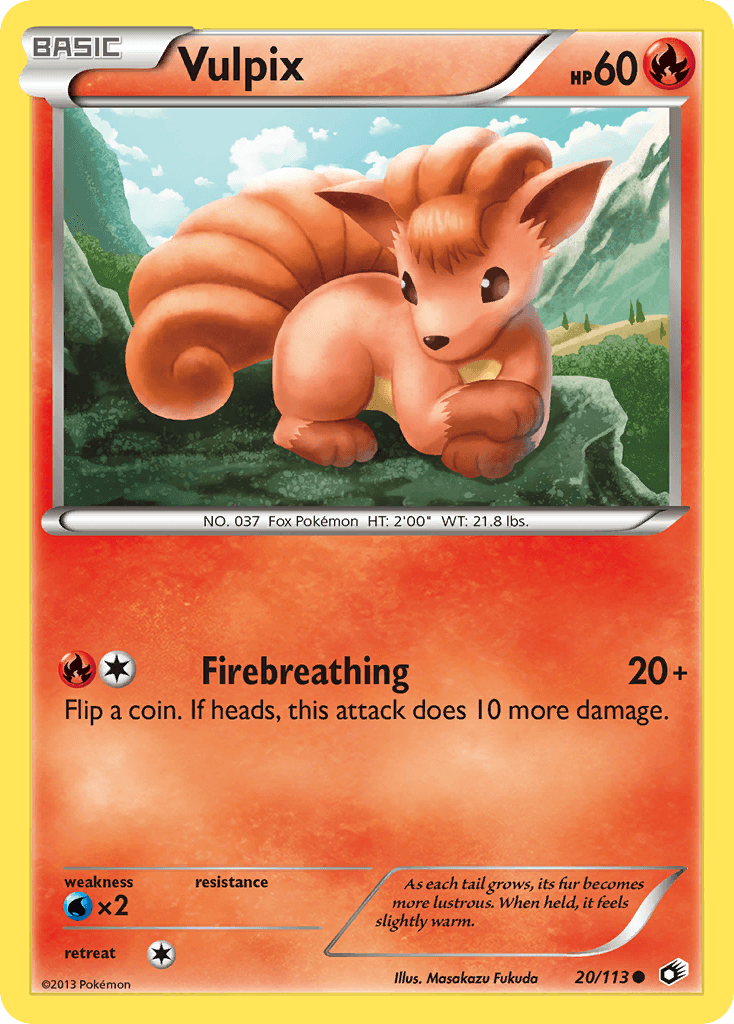 Vulpix Legendary Treasures card
