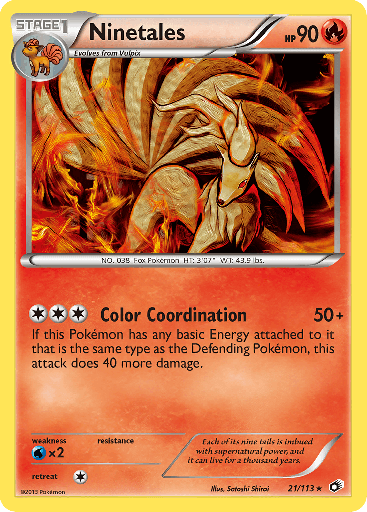 Ninetales Legendary Treasures card