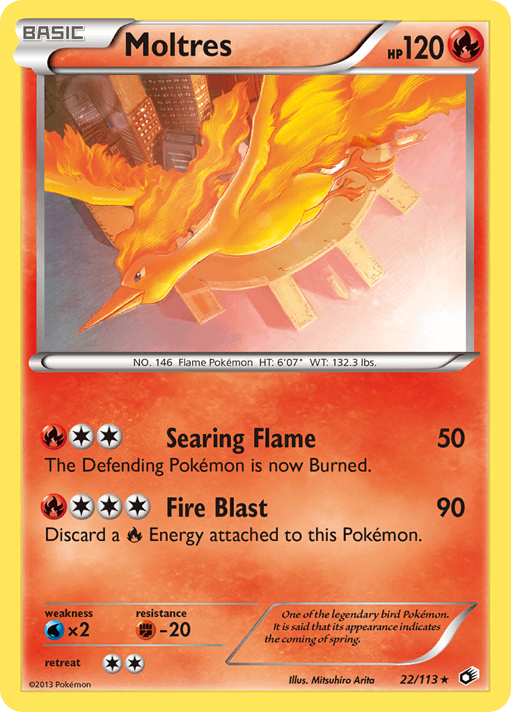 Moltres Legendary Treasures card