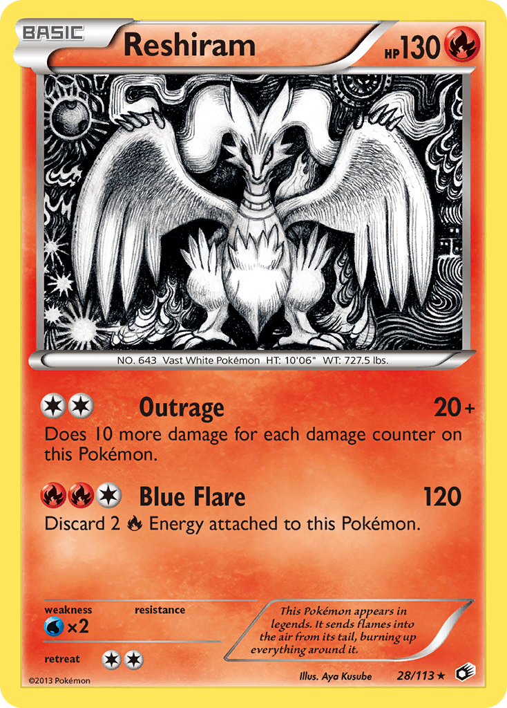 Reshiram Legendary Treasures card
