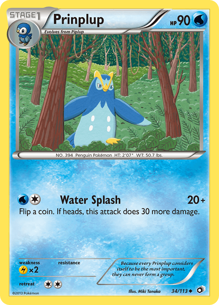 Prinplup Legendary Treasures card