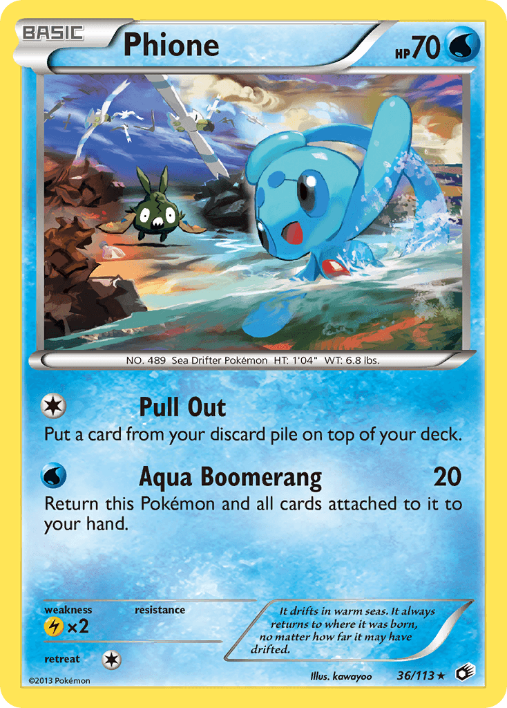 Phione Legendary Treasures card