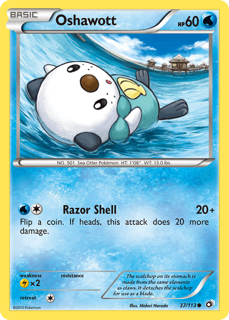 Oshawott Legendary Treasures card