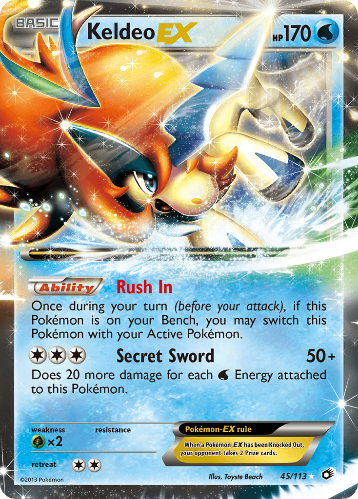 Keldeo-EX Legendary Treasures card