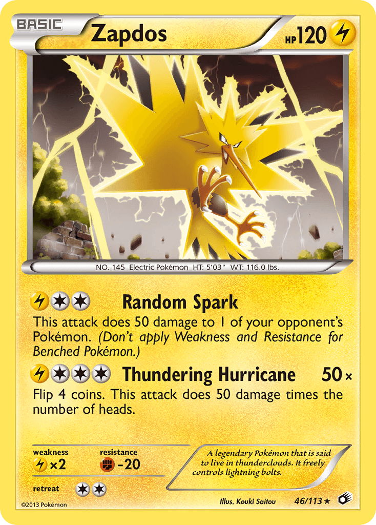 Zapdos Legendary Treasures card