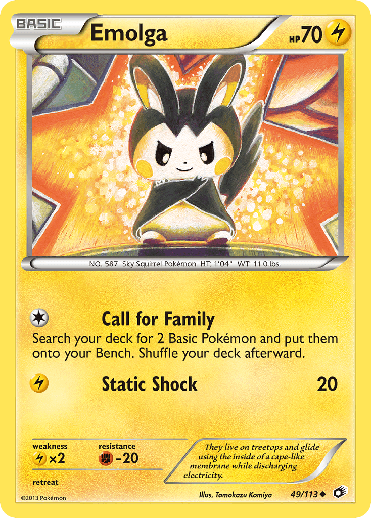 Emolga Legendary Treasures card