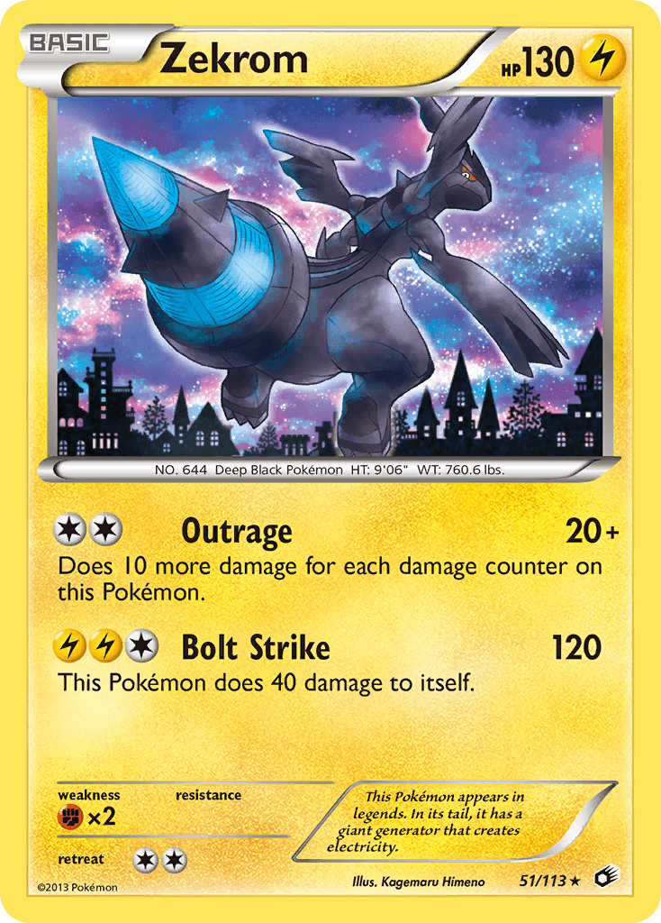 Zekrom Legendary Treasures card