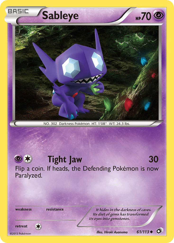 Sableye Legendary Treasures card