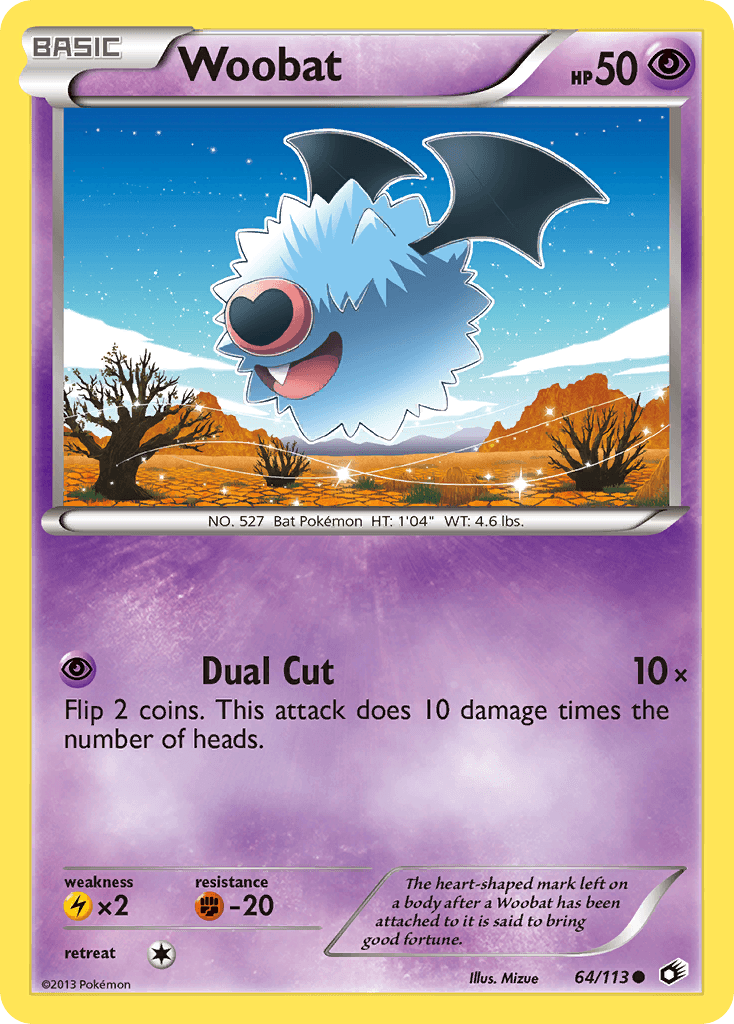 Woobat Legendary Treasures card