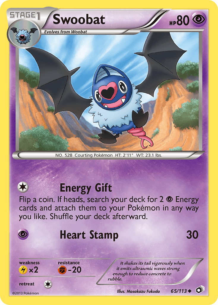 Swoobat Legendary Treasures card