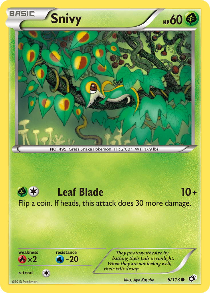 Snivy Legendary Treasures card