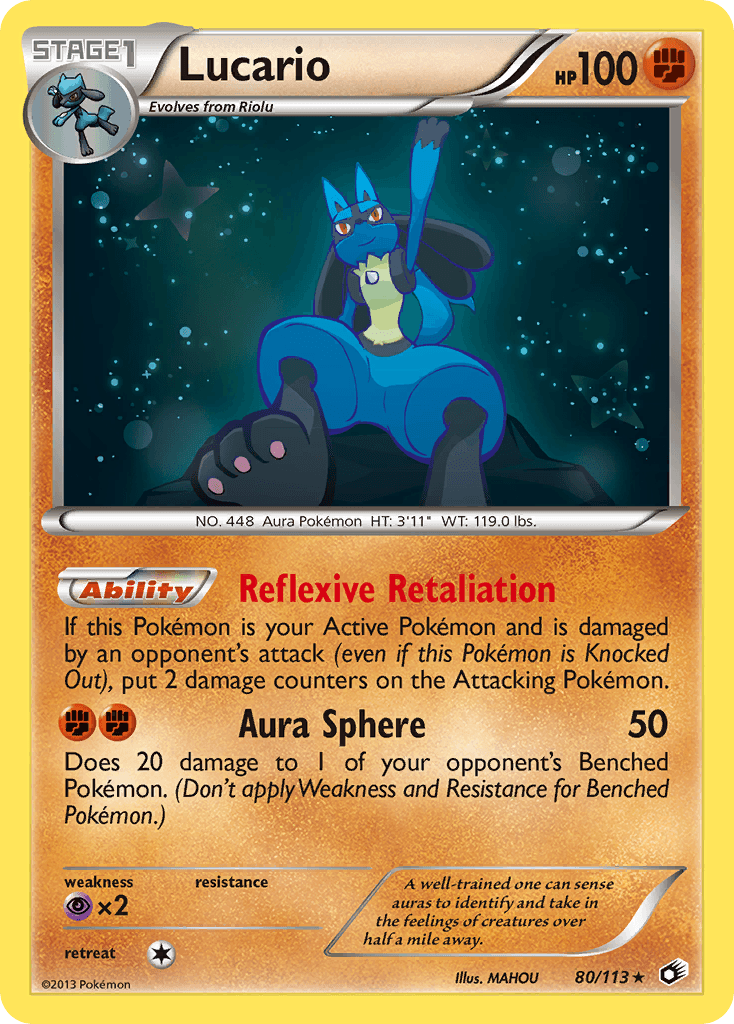 Lucario Legendary Treasures card
