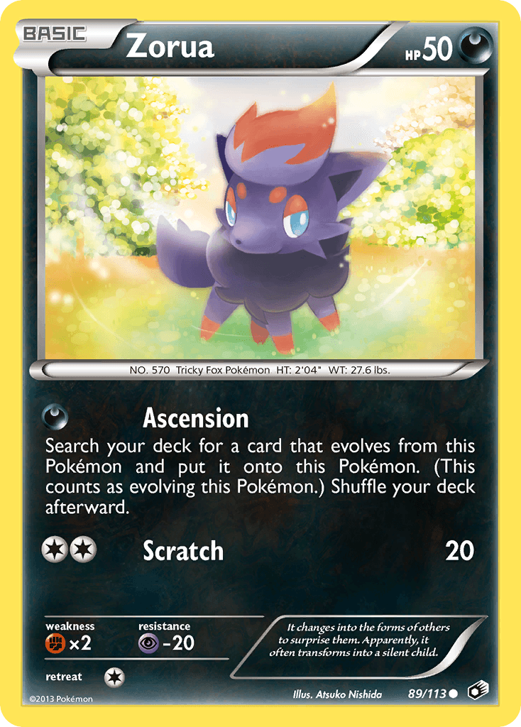 Zorua Legendary Treasures card