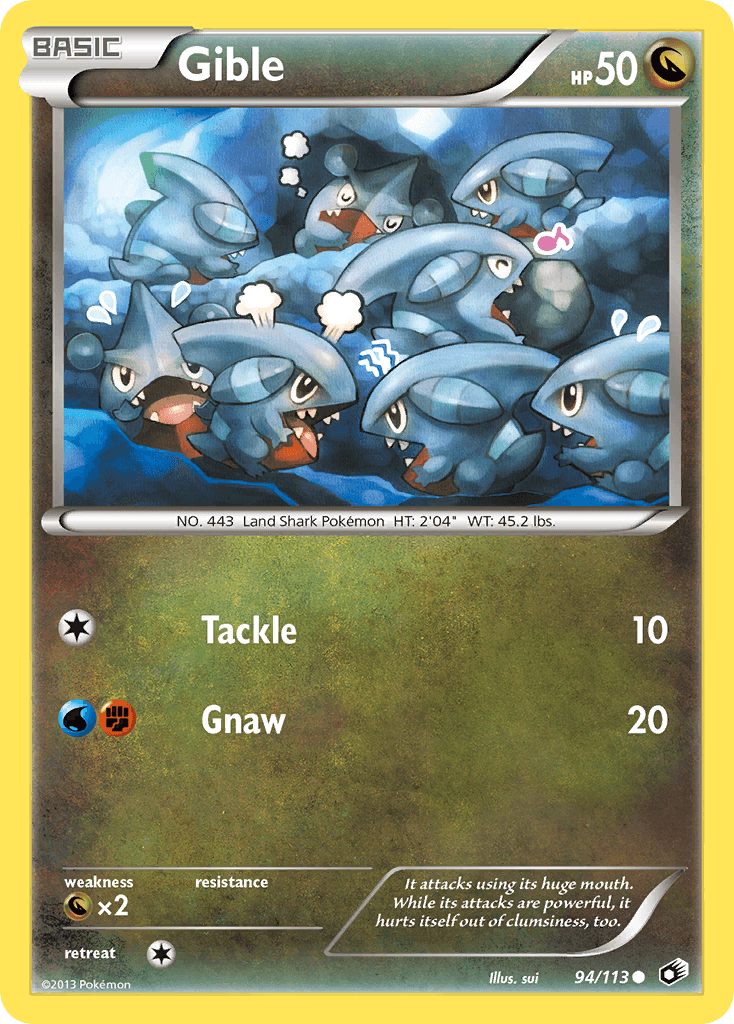 Gible Legendary Treasures card
