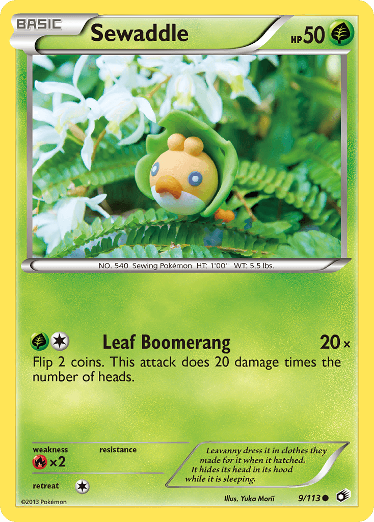 Sewaddle Legendary Treasures card