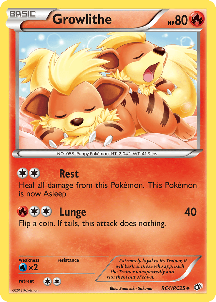 Growlithe Legendary Treasures card
