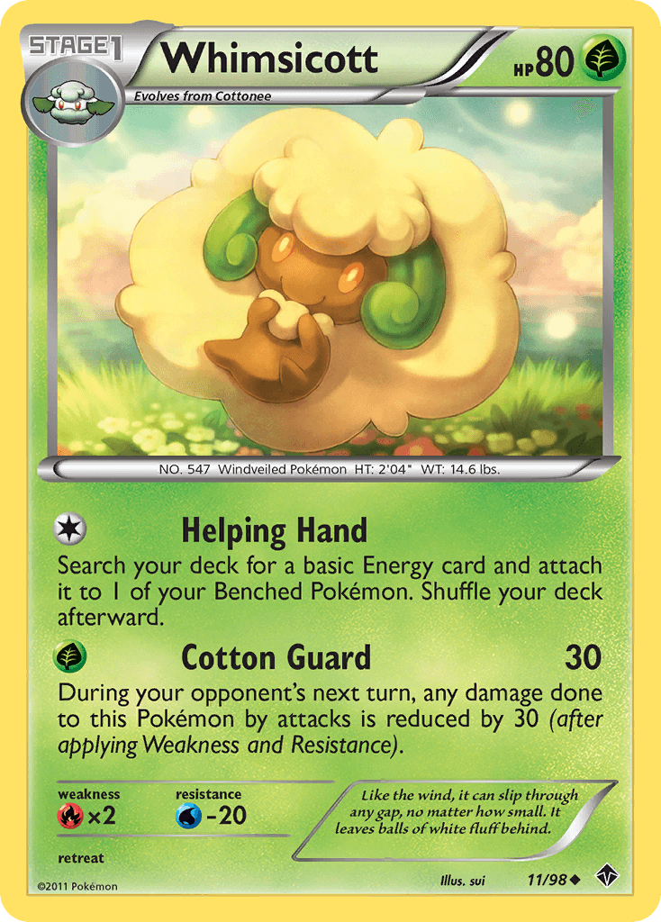 Whimsicott Emerging Powers card