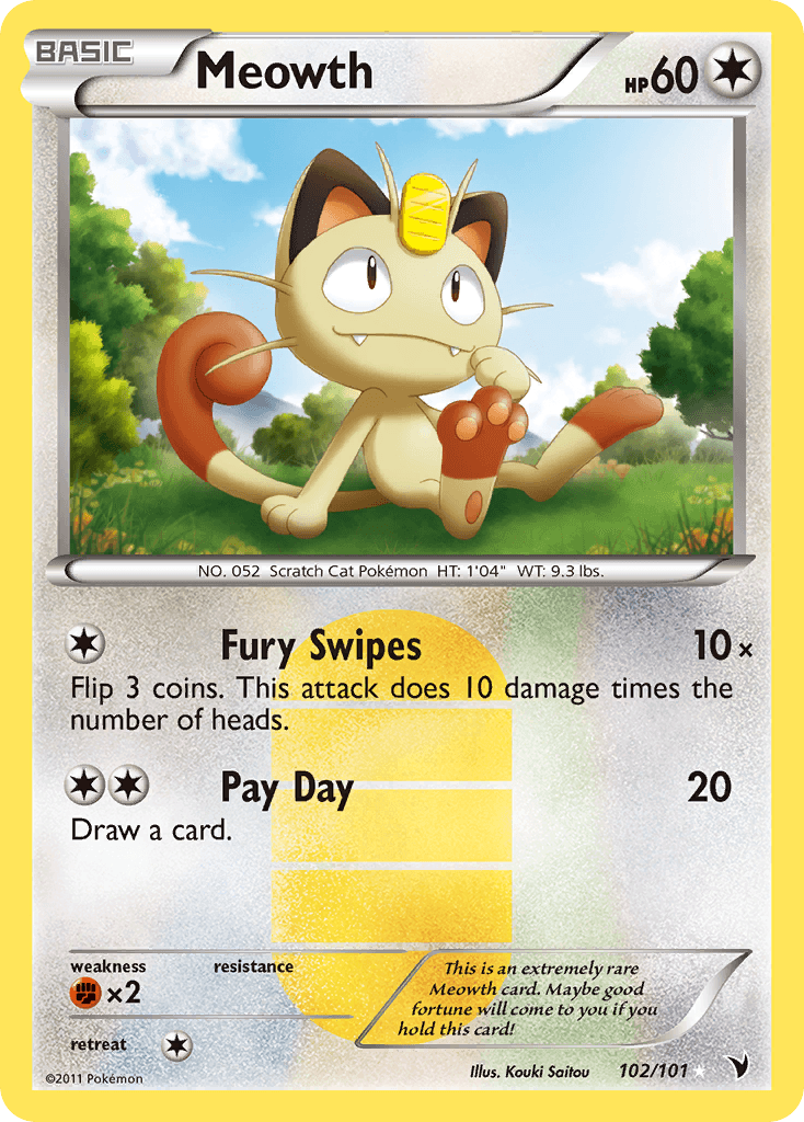 Meowth Noble Victories card