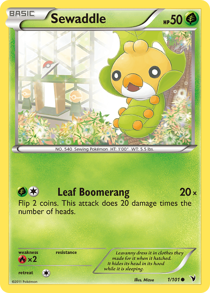Sewaddle Noble Victories card