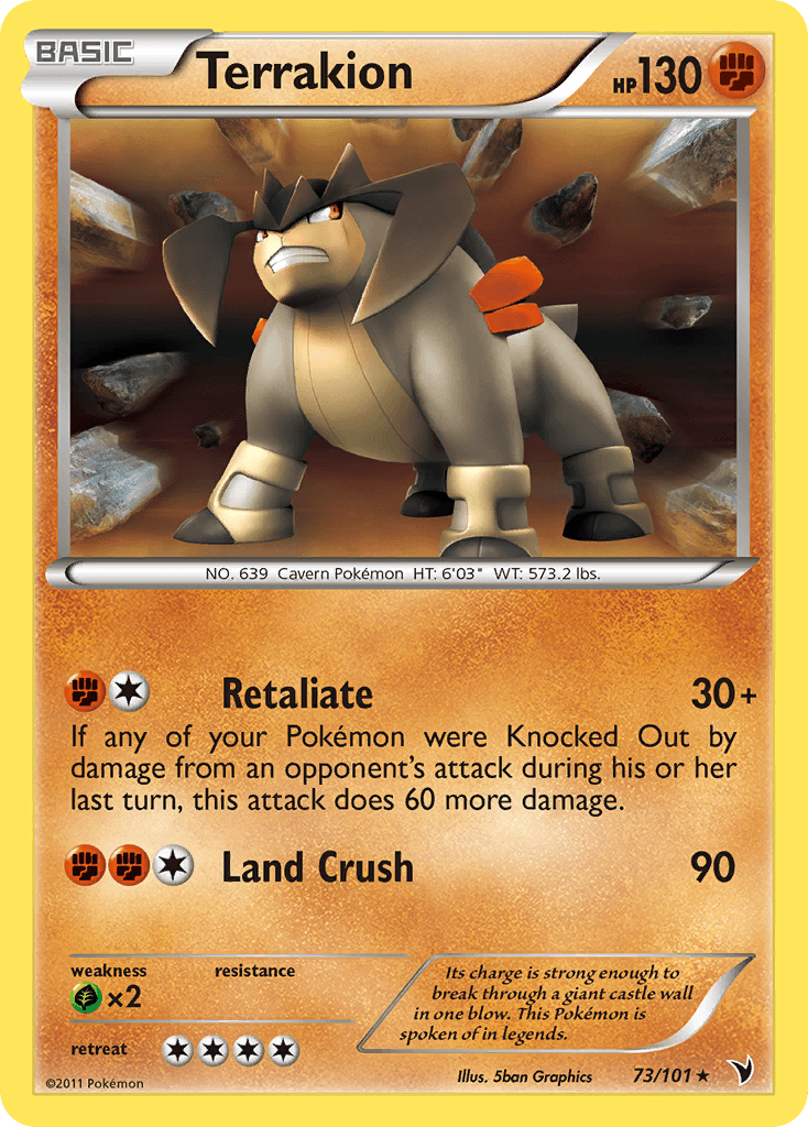 Terrakion Noble Victories card