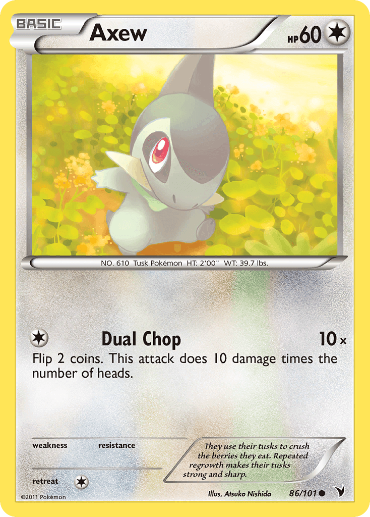 Axew Noble Victories card