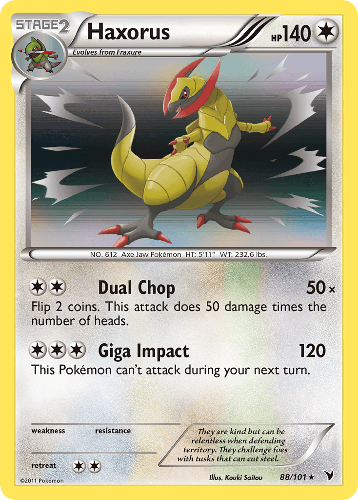 Haxorus Noble Victories card