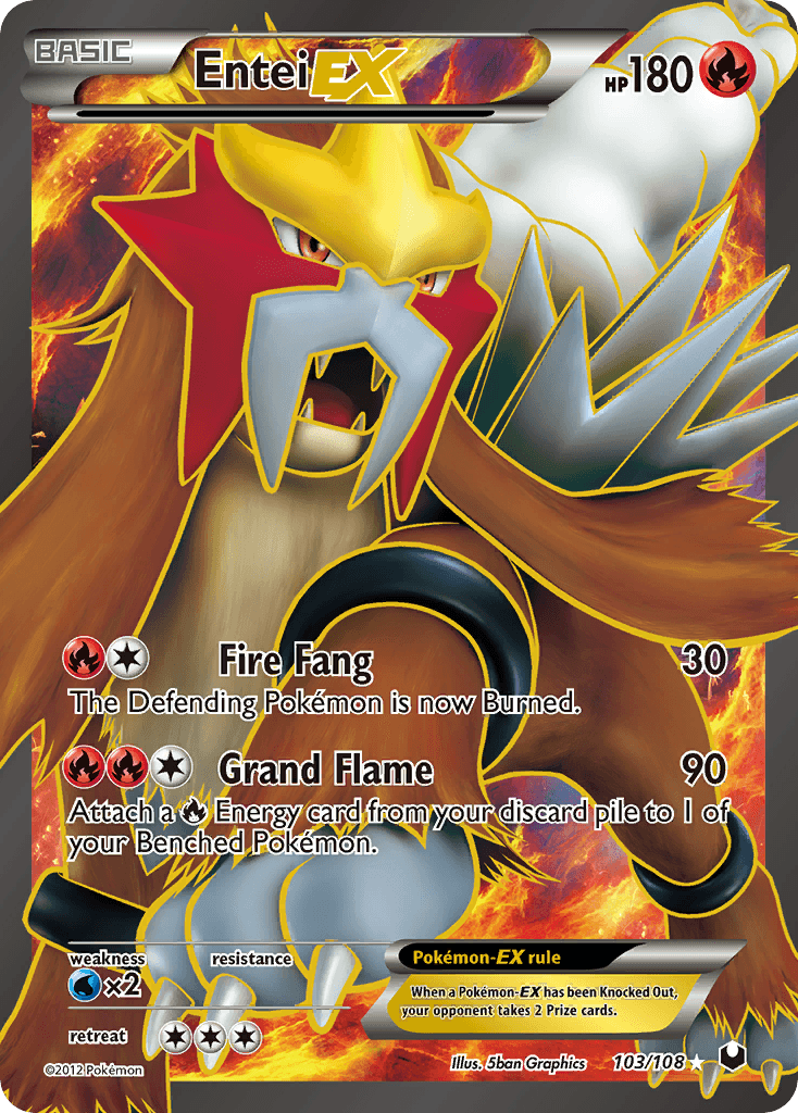 Entei-EX Dark Explorers card