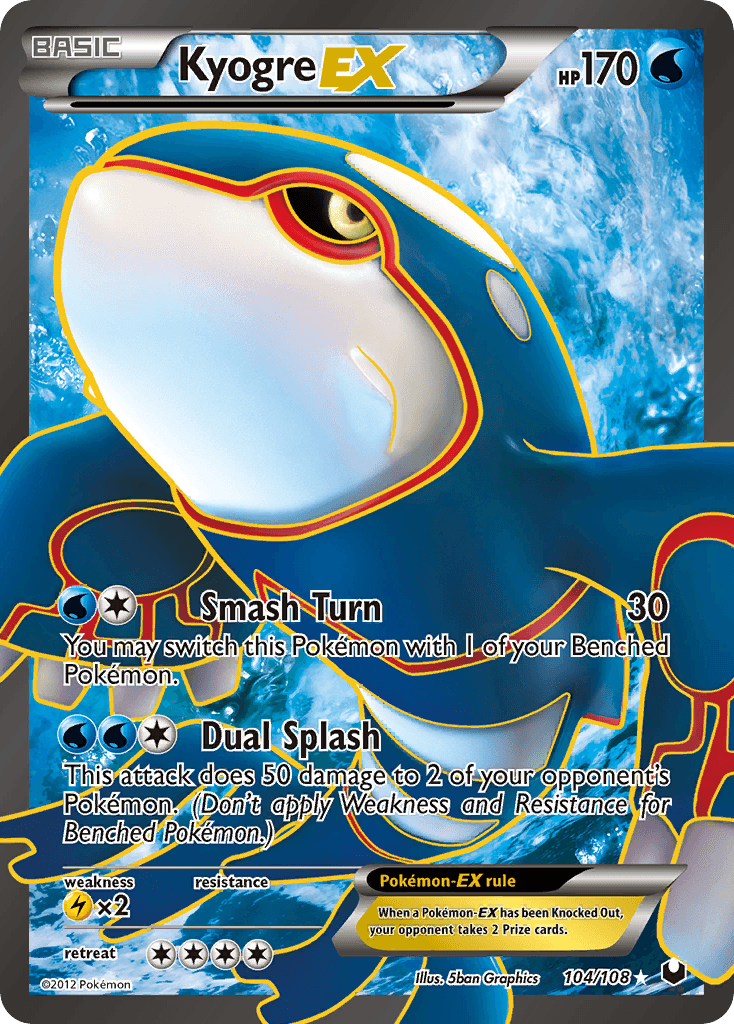 Kyogre-EX Dark Explorers card