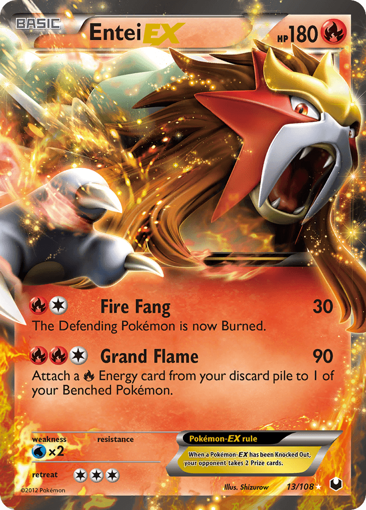Entei-EX Dark Explorers card