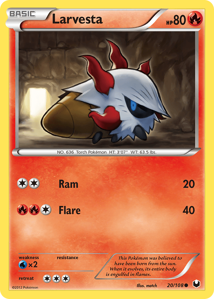 Larvesta Dark Explorers card
