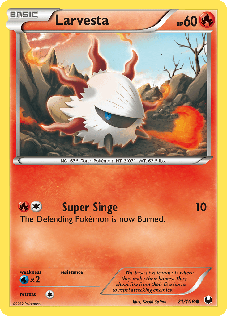 Larvesta Dark Explorers card