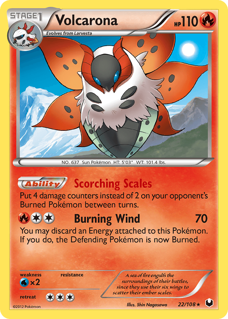 Volcarona Dark Explorers card