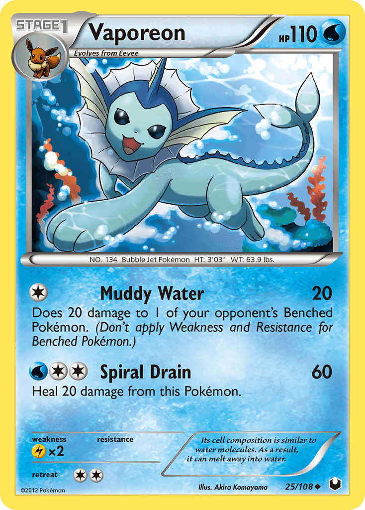 Vaporeon Dark Explorers card