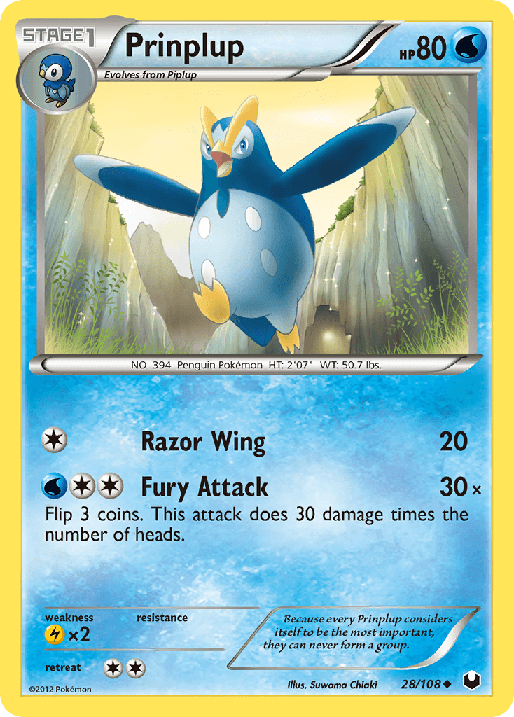 Prinplup Dark Explorers card