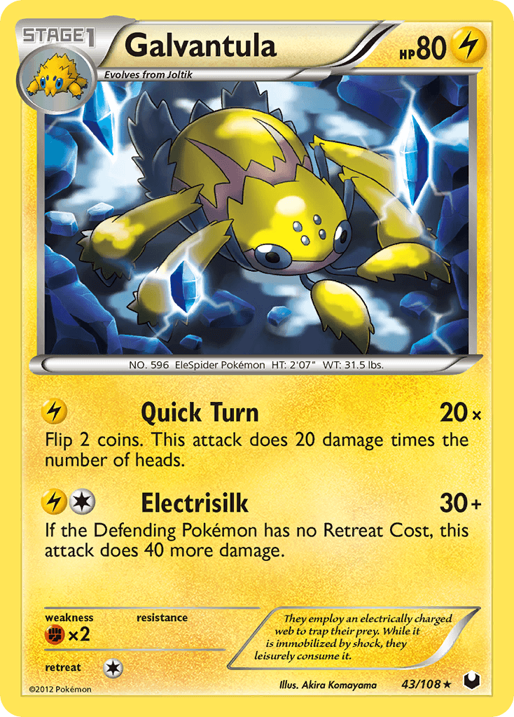 Galvantula Dark Explorers card