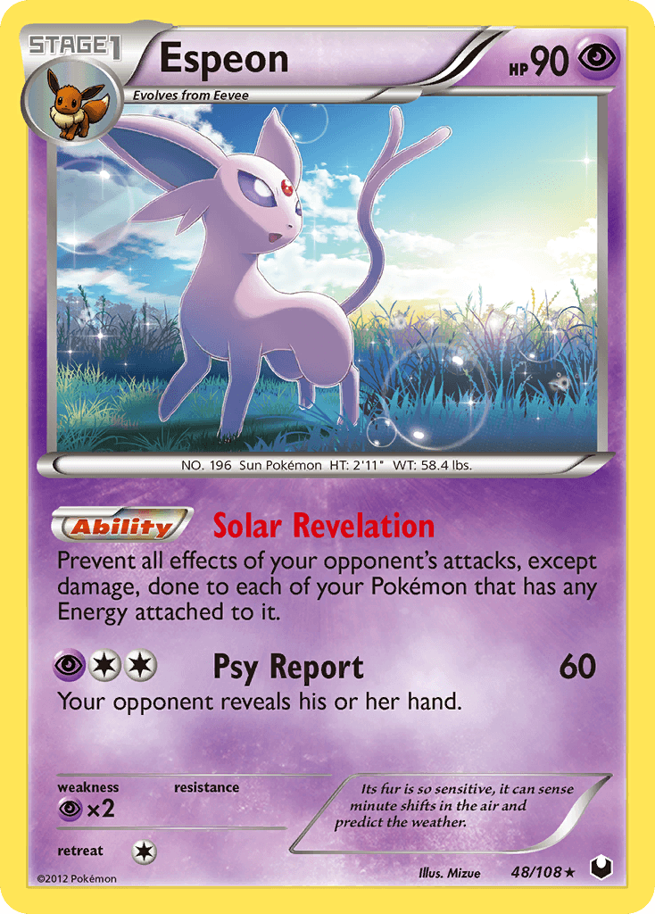 Espeon Dark Explorers card