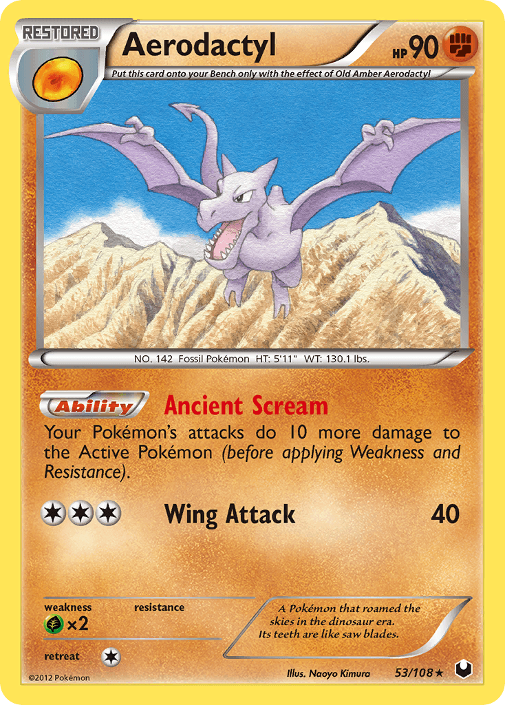 Aerodactyl Dark Explorers card