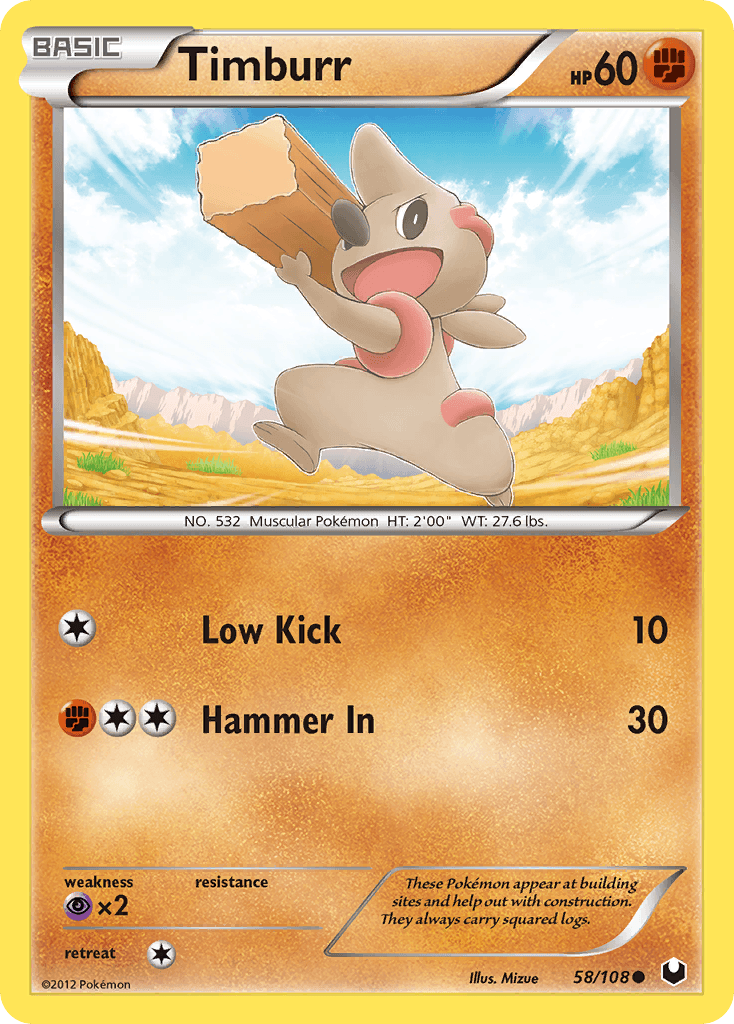 Timburr Dark Explorers card