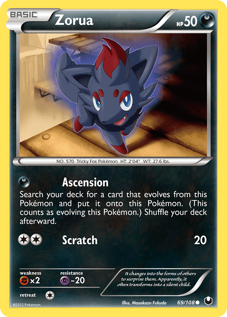 Zorua Dark Explorers card
