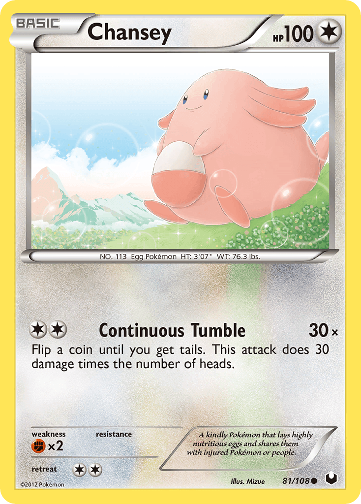 Chansey Dark Explorers card