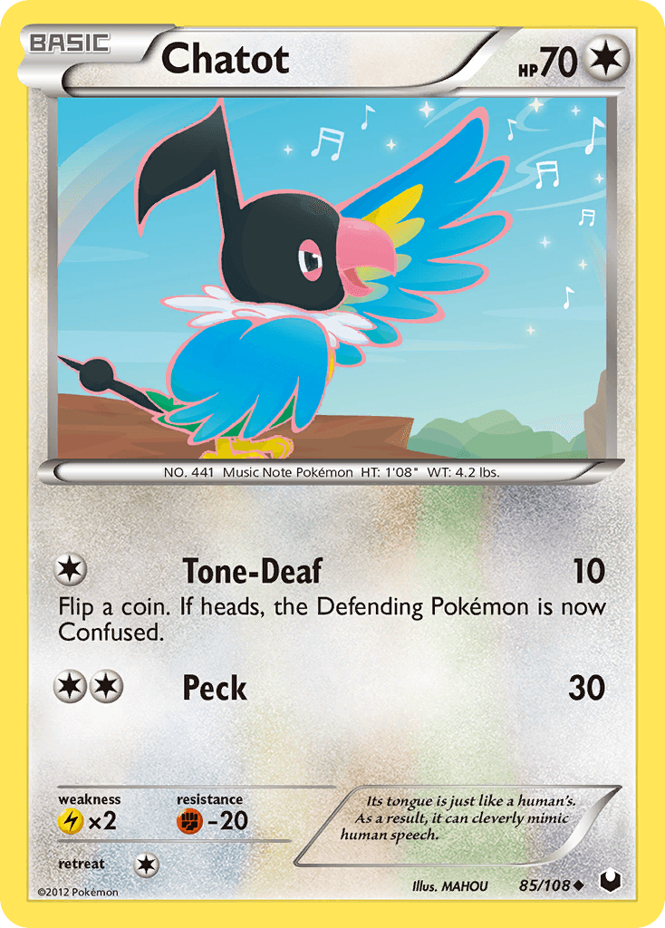Chatot Dark Explorers card
